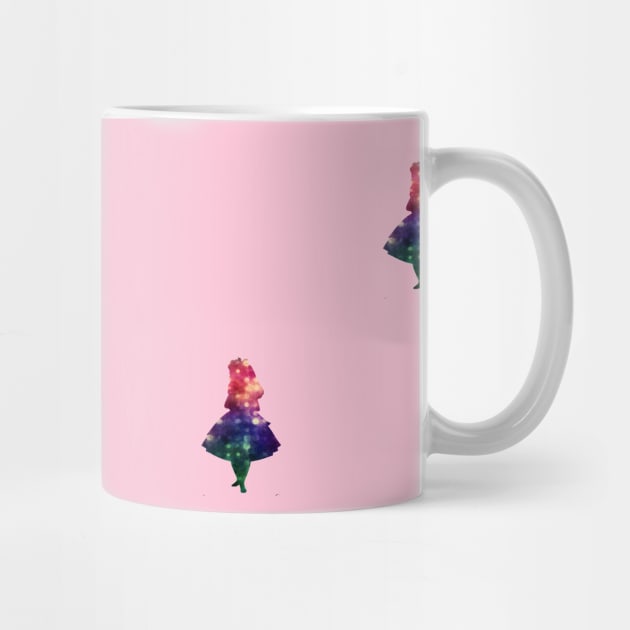 Alice in Wonderland - soft pink rainbow print by peggieprints